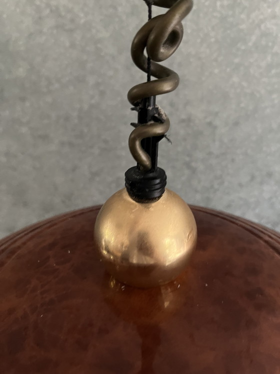 Lampada a sospensione regolabile vintage Happylight – metallo marmorizzato – anni '80 – Lampade a sospensione (photo 4 of 7)