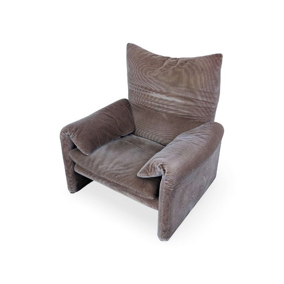 Original Cassina Maralunga Armchair Vico Magistretti Vintage Cord, Textile, Brown (photo 7 of 15)
