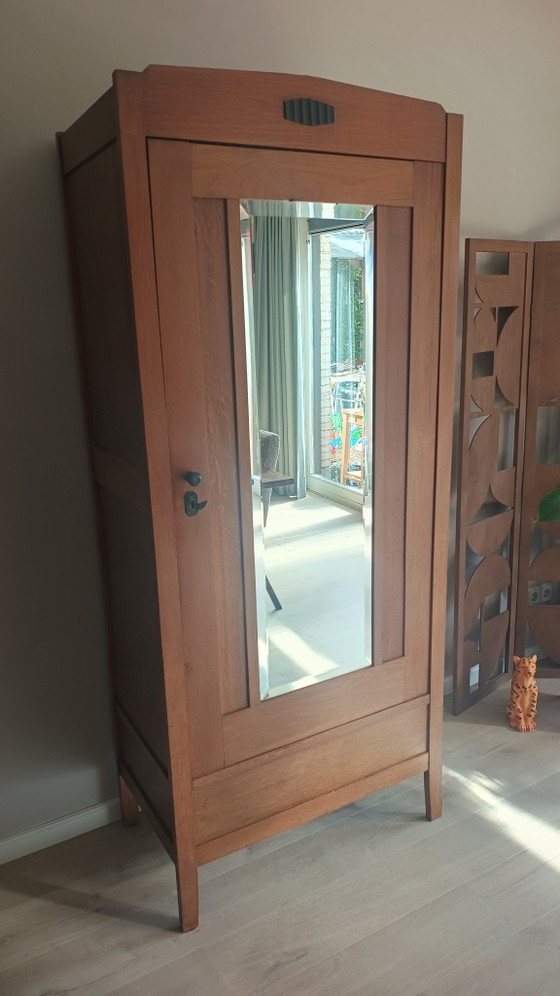 Image 1 of Beautiful Art Deco Amsterdam School wardrobe