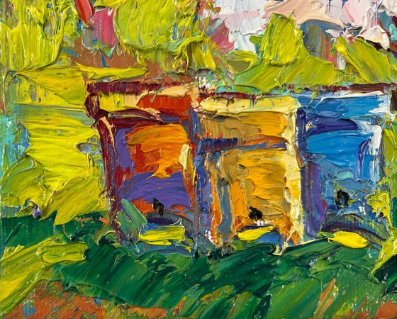 Image 1 of Original Oil Painting Summer Nature Landscape Time for Easter