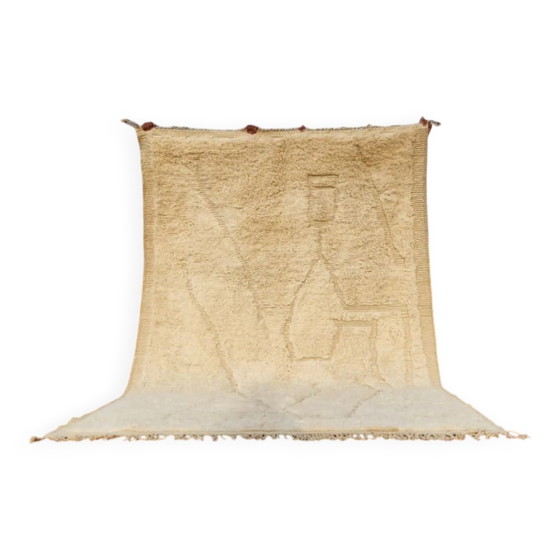Authentic Beni Ouarain rug 300 x 200 cm in natural wool – Rugs & carpets, Cotton, Scandinavian (photo 2 of 14)