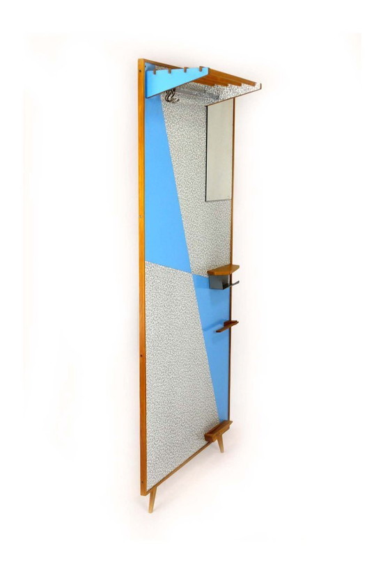Image 1 of Restored Vintage Geometric Coat Rack from Drevokov Blatna, 1972