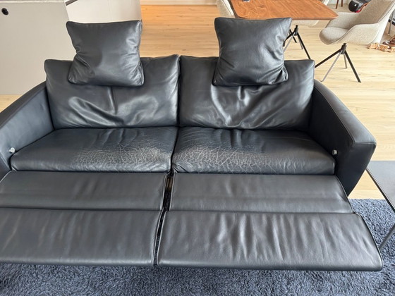 Image 1 of Divano FSM Sesam a 3 posti, pelle A Paris 89 (blu scuro).