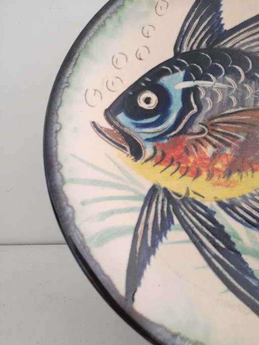 Ceramic fish wall plate by Puigdemont