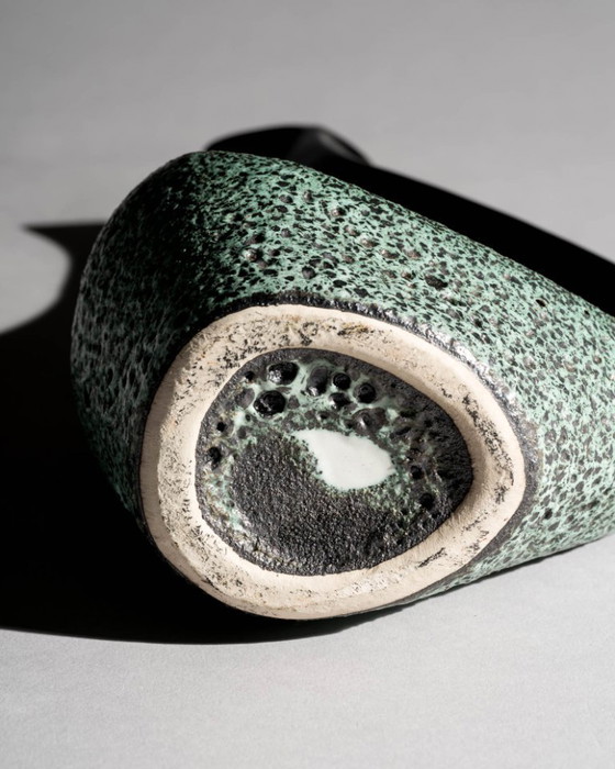 Image 1 of Vintage Fat Lava Vaas Vallauris Aardewerk Marino de la Vaucour Atelier Cerenne MCM