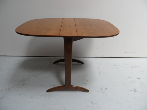 Image 1 of Mid Century drop-leaf side table