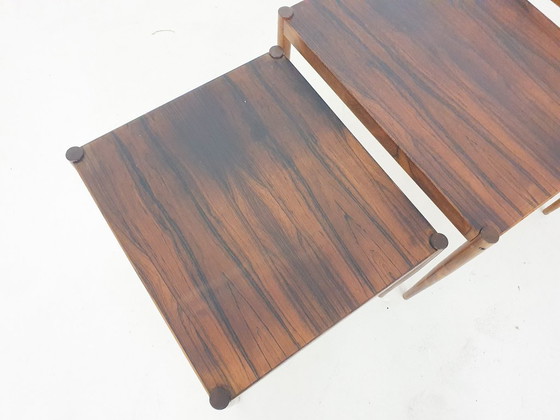 Image 1 of Mesas nido de madera de mediados de siglo, Países Bajos Años 50