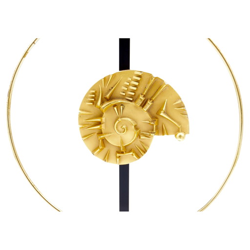 Arnaldo Pomodoro 1980 Sculptural Glass Plate with Signature Italy