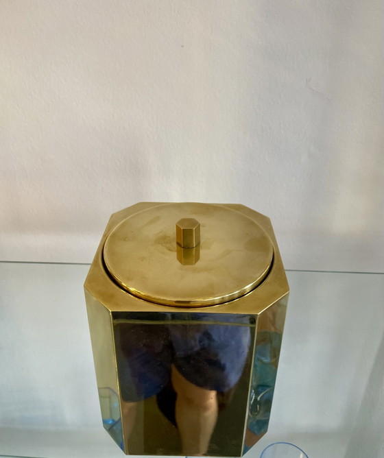 Image 1 of Elegante handgemaakte ijsblokjesvorm/ijsemmer, Italië 1970