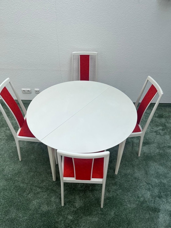 Image 1 of Set di 6 sedie da pranzo Lübke con tavolo allungabile, 1960, Mid-Century Modern