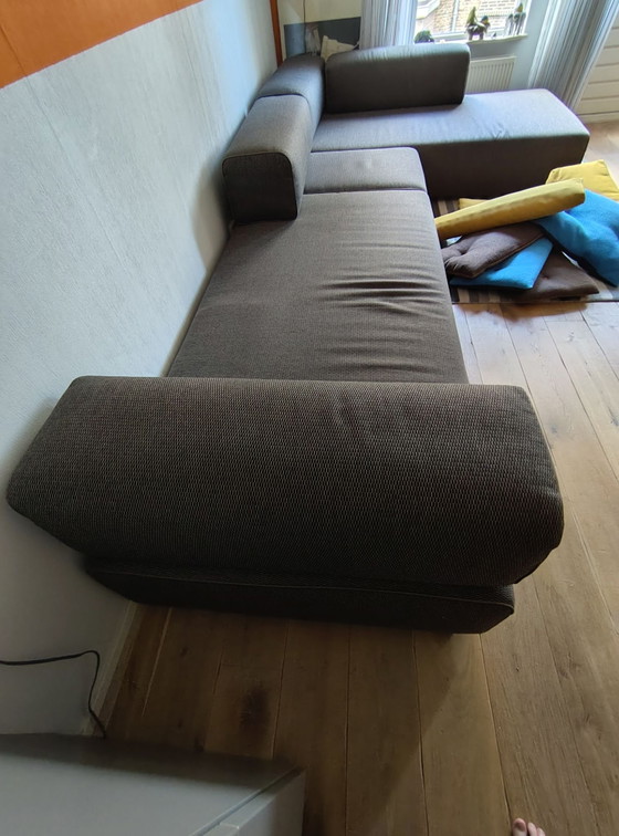 Ensemble de sièges Leolux Ponton 2013 tissu Cane 05/89, Canapés 3 places, Coton, Textile, Marron (photo 2 sur 7)