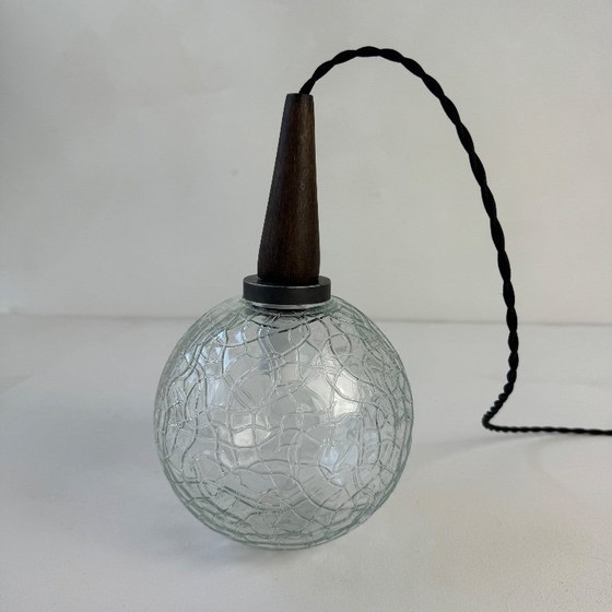 Image 1 of PAIRE SUSPENSIONS EN VERRE TEXTURE VINTAGE