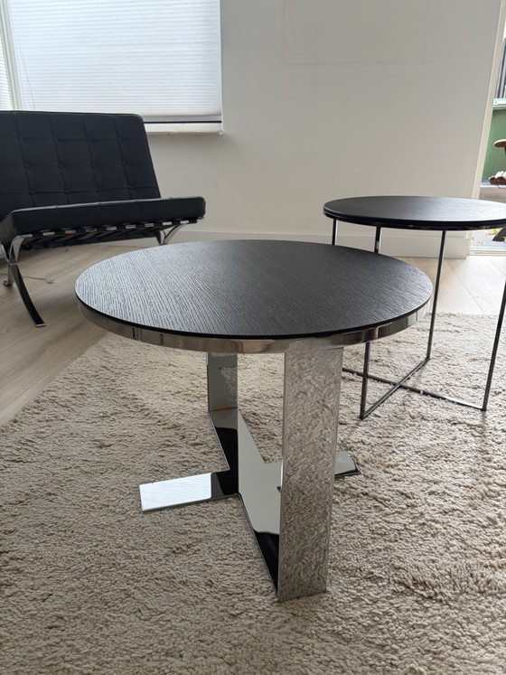 Maxalto Eileen Bijzettafel B&B Italia 60 cm – Chrome, Wood (photo 11 of 11)