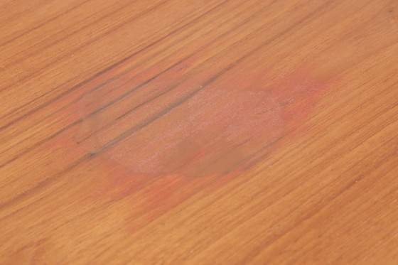 Image 1 of Vintage teak sideboard 60s | Mid - Century sideboard with drawers & slatted doors retro wood storage #08-22