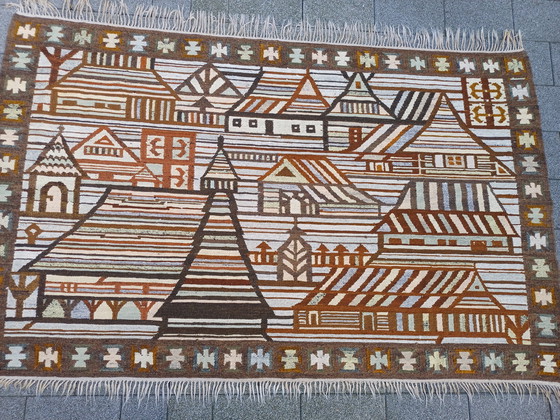 Image 1 of Polish Kelim Carpet Or Tapestry