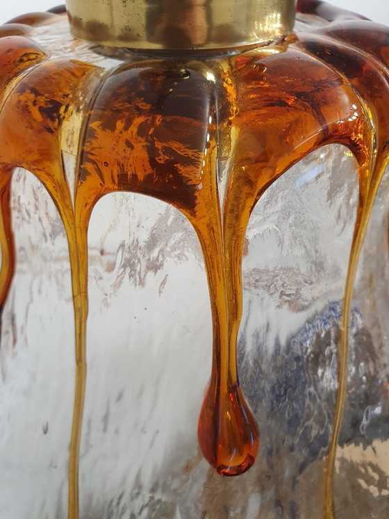 Image 1 of Murano Mazzega plafondlamp, vintage lamp van Murano-glas, hanglamp uit de jaren 70, Italië