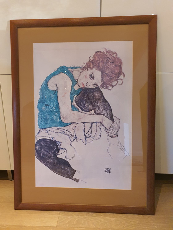 Image 1 of Affiche d'Egon Schiele encadrée par un professionnel
