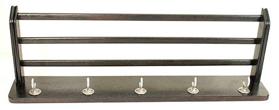 Image 1 of Vintage Wall Coat Rack and Mirror Set