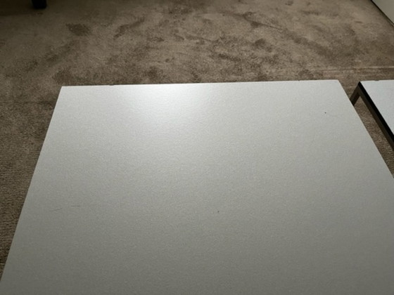 Image 1 of 2x Tavolino con gambe a slitta di pietra mercuriale