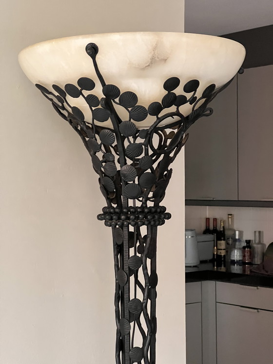 Image 1 of Lampada da terra con ciotola in alabastro