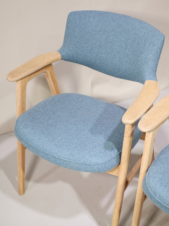 Image 1 of 6x Erik Kirkegaard 43 Dining Chairs Oak Danish