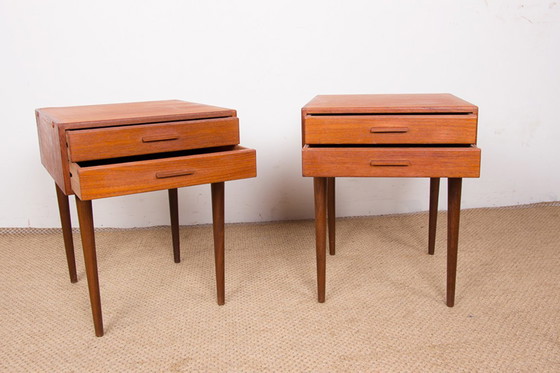 Image 1 of Paire de Chevets Danois en Teck par PBJ Mobler 1960