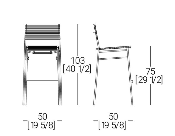 Image 1 of 2x Bonacina Miss B stools - design Tito Agnoli