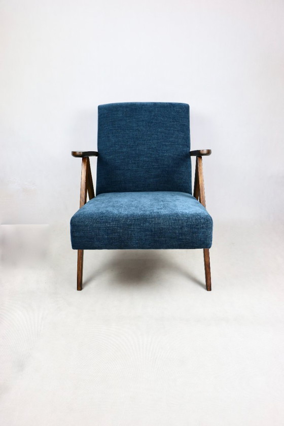 Image 1 of Vintage Denim Blue Armchair, 1970s