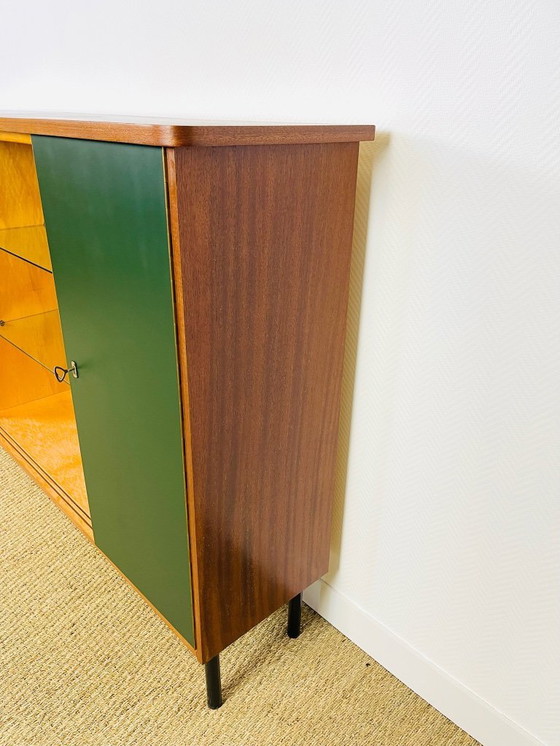Image 1 of Vintage High Sideboard in Teak and Elm, 1960