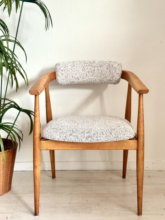 Image 1 of Vintage armrest chair office chair Lübke 1960s
