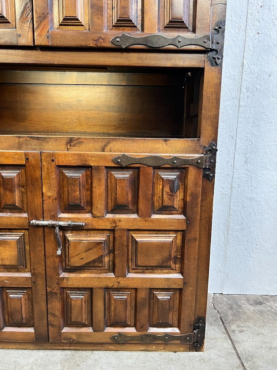 Image 1 of Vintage Spaanse Kast / Wandmeubel, Brutalistisch, 1960's