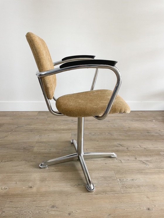 Sedia da Ufficio Vintage Anni '60 | Rivestita | Regolabile – Sedie girevoli, Polyester (photo 2 of 9)