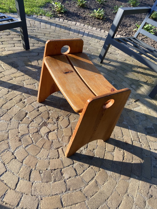 Vintage Gilbert Marklund Pine Design Stool Furusnickarn AB