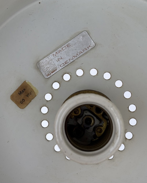 Image 1 of Space Age Ceiling Lamp, Fog & Mørup, 1960s Yellow, Denmark, Minimalistic Design, Retro-Futuristic Lamp, Sputnik Design Jo Hammer