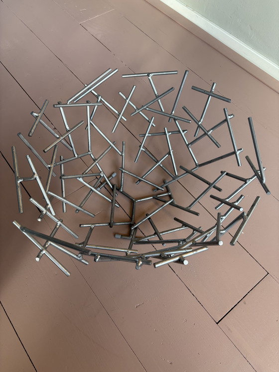 Image 1 of Large, vintage metal fruit bowl