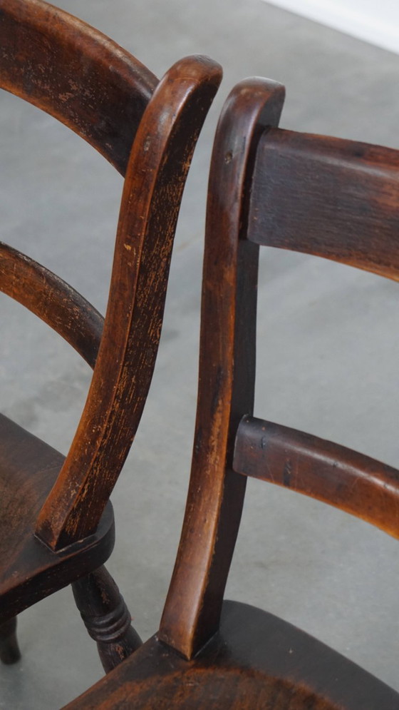 Image 1 of 10 x Antique English Oxford dining/kitchen chair