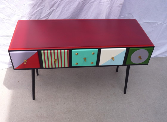 Image 1 of Vintage minicommode met 5 laden