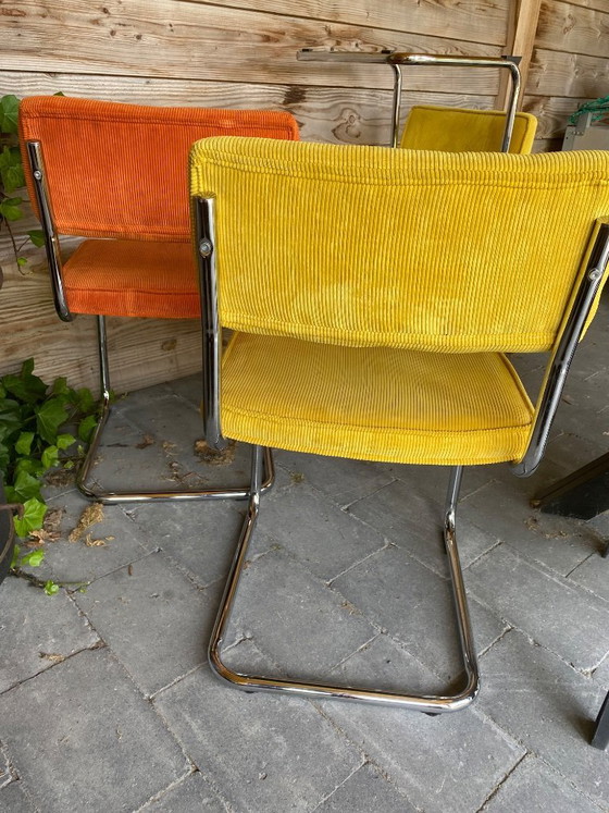 Image 1 of 4 Gispen? Eetkamer Stoelen Buisframe