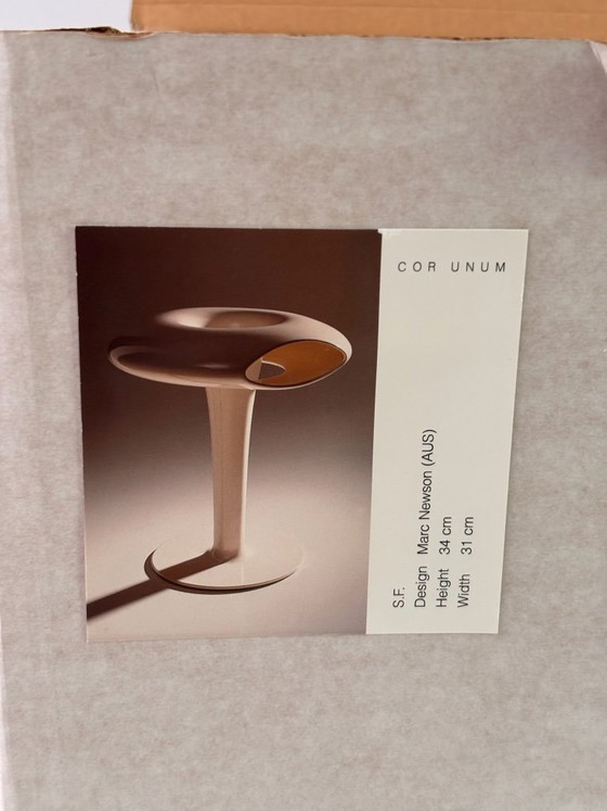 Image 1 of Marc Newson Sci-Fi Vase for Cor Unum, 1993, White Glazed Ceramic, New in Original Box, Signed