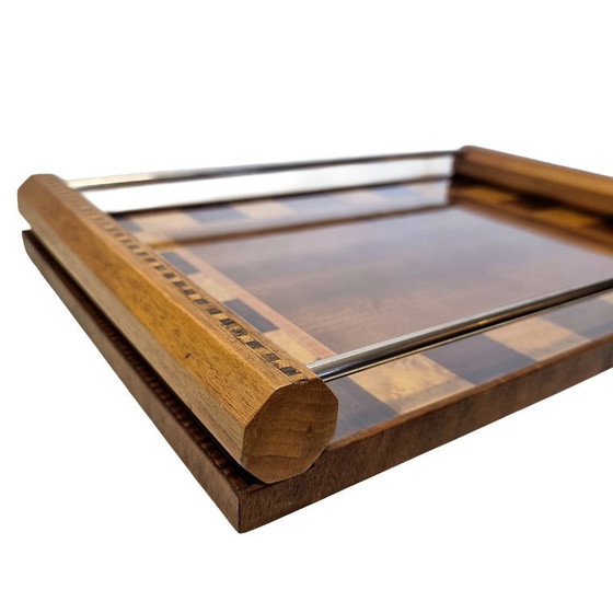 Image 1 of Vassoio in legno in stile Art Déco francese