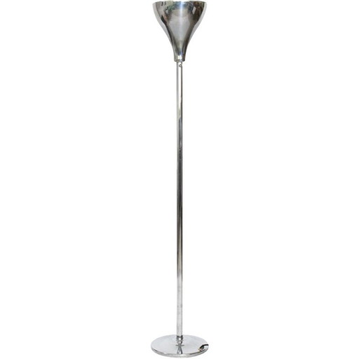 Vintage art deco metalen vloerlamp, 1930
