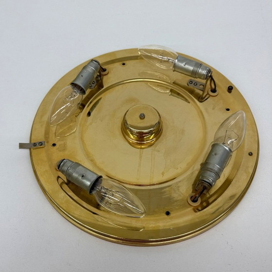 Image 1 of Specchio illuminato Palwa con ottone e cristallo , anni '70