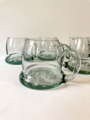 5 Bierkrüge aus blasenfreiem, mundgeblasenem Glas
