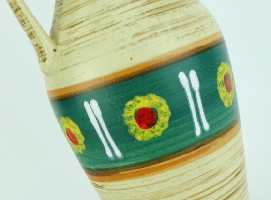 Image 1 of Jasba Vase aus der Mitte des 20. Jahrhunderts, abstraktes Muster und Streifen, Modell 233/30 (1950er Jahre)