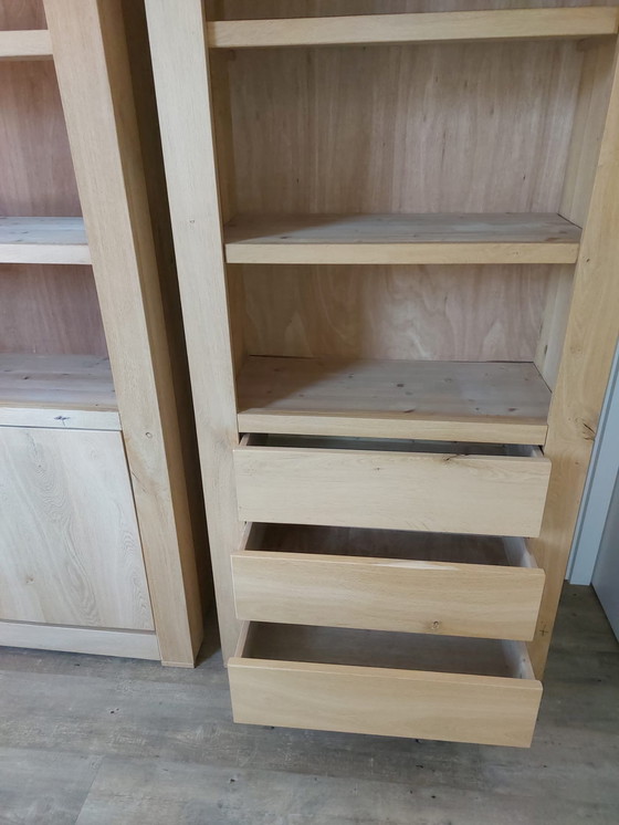 Image 1 of Set of 2 light oak cabinets