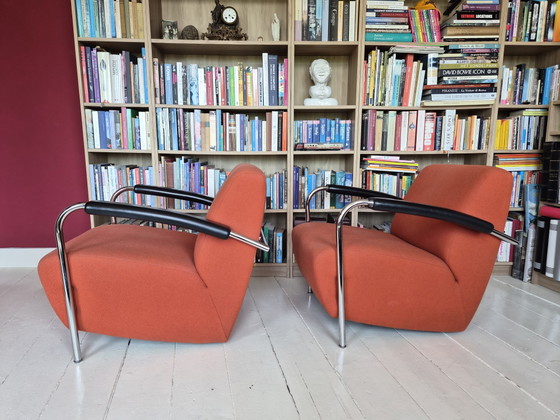 Image 1 of Leolux Scylla 2x orange/rouge brique