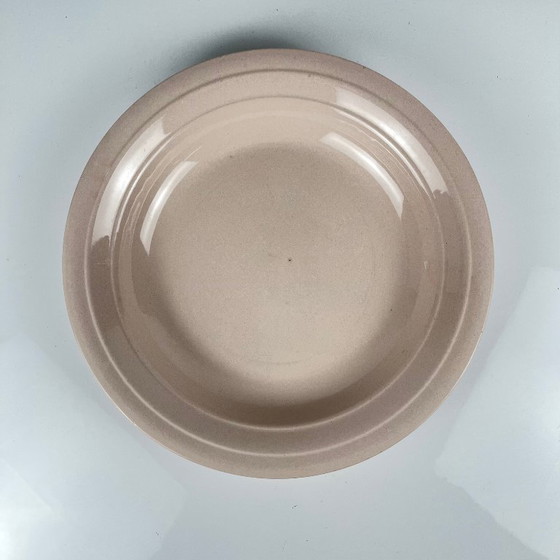 Image 1 of Pale pink round, shallow dish, St Amand, ceranor, 1940