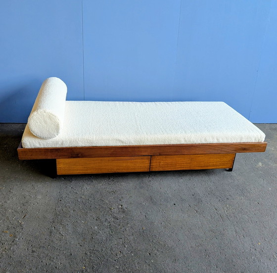 Image 1 of Banquette-lit vintage en teck avec tiroirs, années 1960