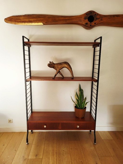 Vintage wall system, Combineurop, Wall unit, Belgium, 1960s