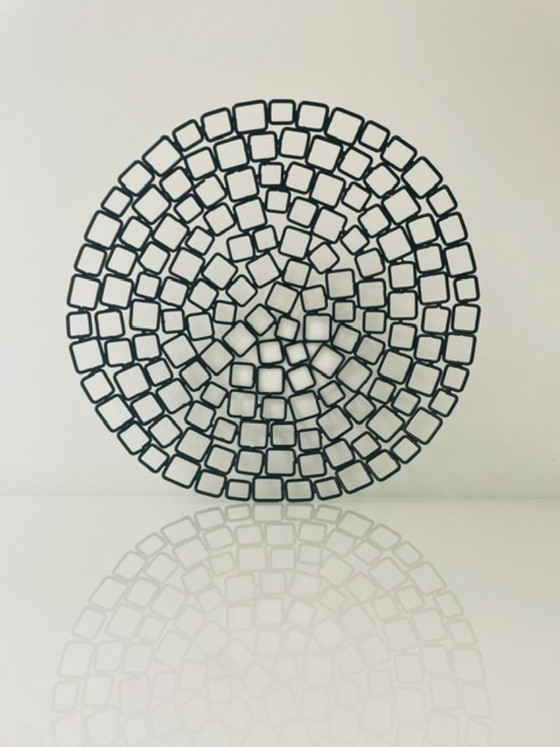 Image 1 of Bol design noir mat en maillons métalliques